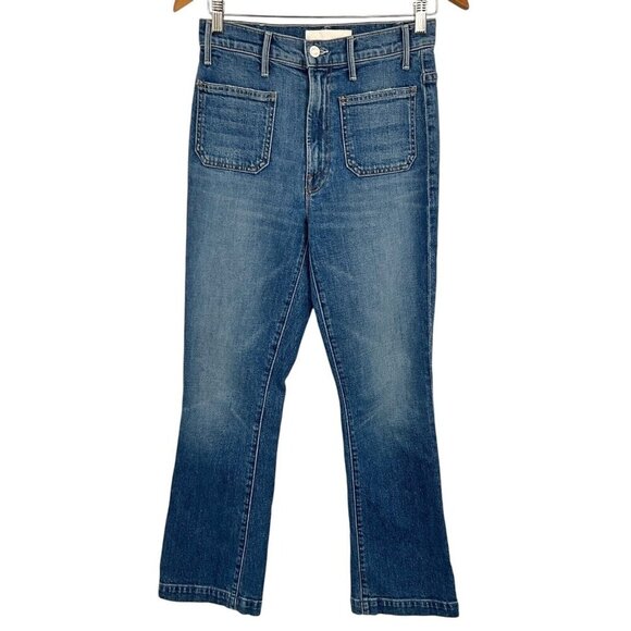 MOTHER Denim - MOTHER SUPERIOR Hustler Patch Pocket Flood Jeans Cowboys Don't Cry Size 27 Blue